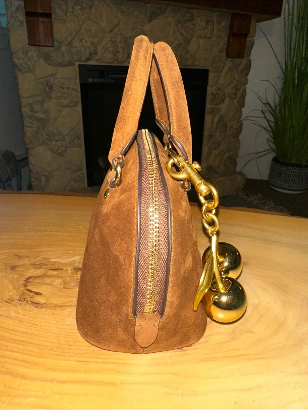 Coach compact suede